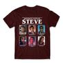 Kép 5/24 - Bordó Stranger Things férfi rövid ujjú póló - Types of Steve