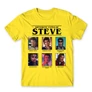 Citromsárga Stranger Things férfi rövid ujjú póló - Types of Steve