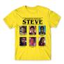 Kép 7/24 - Citromsárga Stranger Things férfi rövid ujjú póló - Types of Steve