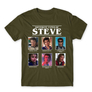 Kép 11/24 - Khaki Stranger Things férfi rövid ujjú póló - Types of Steve
