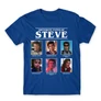 Királykék Stranger Things férfi rövid ujjú póló - Types of Steve