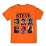 Narancs Stranger Things férfi rövid ujjú póló - Types of Steve