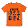 Kép 13/24 - Narancs Stranger Things férfi rövid ujjú póló - Types of Steve