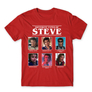 Kép 14/24 - Piros Stranger Things férfi rövid ujjú póló - Types of Steve