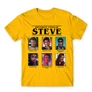 Sárga Stranger Things férfi rövid ujjú póló - Types of Steve