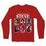 Piros Stranger Things férfi hosszú ujjú póló - Types of Steve
