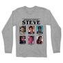 Kép 6/6 - Sportszürke Stranger Things férfi hosszú ujjú póló - Types of Steve