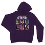 Sötétlila Stranger Things unisex kapucnis pulóver - Types of Steve