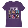 Sötétlila Stranger Things női rövid ujjú póló - Types of Steve