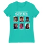 Türkiz Stranger Things női rövid ujjú póló - Types of Steve