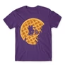 Sötétlila Stranger Things férfi rövid ujjú póló - Waffle Moon