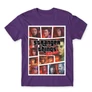 Sötétlila Stranger Things férfi rövid ujjú póló - GTA