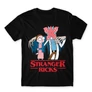 Fekete Stranger Things férfi rövid ujjú póló - Stranger Ricks