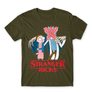 Kép 6/14 - Khaki Stranger Things férfi rövid ujjú póló - Stranger Ricks