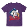 Sötétlila Tom és Jerry férfi rövid ujjú póló - Badge