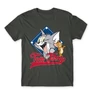 Sötétszürke Tom és Jerry férfi rövid ujjú póló - Badge