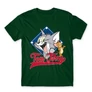Sötétzöld Tom és Jerry gyerek rövid ujjú póló - Badge