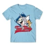 Világoskék Tom és Jerry gyerek rövid ujjú póló - Badge