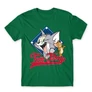 Zöld Tom és Jerry gyerek rövid ujjú póló - Badge