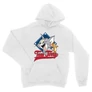 Fehér Tom és Jerry unisex kapucnis pulóver - Badge