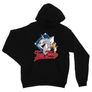 Fekete Tom és Jerry unisex kapucnis pulóver - Badge