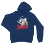 Királykék Tom és Jerry unisex kapucnis pulóver - Badge