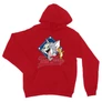 Piros Tom és Jerry unisex kapucnis pulóver - Badge