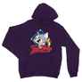 Kép 7/11 - Sötétlila Tom és Jerry unisex kapucnis pulóver - Badge