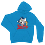 Kép 10/11 - Zafírkék Tom és Jerry unisex kapucnis pulóver - Badge