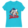 Kép 3/22 - Atollkék Tom és Jerry női rövid ujjú póló - Badge