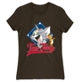 Kép 4/22 - Barna Tom és Jerry női rövid ujjú póló - Badge