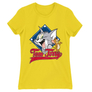 Kép 5/22 - Citromsárga Tom és Jerry női rövid ujjú póló - Badge