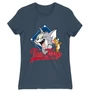 Denim Tom és Jerry női rövid ujjú póló - Badge