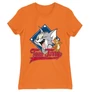 Narancs Tom és Jerry női rövid ujjú póló - Badge