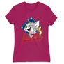 Pink Tom és Jerry női rövid ujjú póló - Badge