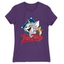 Kép 15/22 - Sötétlila Tom és Jerry női rövid ujjú póló - Badge