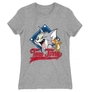 Kép 17/22 - Sportszürke Tom és Jerry női rövid ujjú póló - Badge