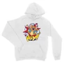 Fehér Tom és Jerry unisex kapucnis pulóver - Hey