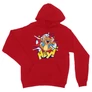 Piros Tom és Jerry unisex kapucnis pulóver - Hey