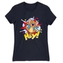 Sötétkék Tom és Jerry női rövid ujjú póló - Hey