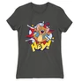 Sötétszürke Tom és Jerry női rövid ujjú póló - Hey