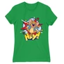 Zöld Tom és Jerry női rövid ujjú póló - Hey