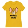 Sárga Tom és Jerry női rövid ujjú póló - Ne cicózz velem!