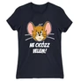 Sötétkék Tom és Jerry női rövid ujjú póló - Ne cicózz velem!