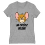 Sportszürke Tom és Jerry női rövid ujjú póló - Ne cicózz velem!