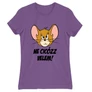 Világoslila Tom és Jerry női rövid ujjú póló - Ne cicózz velem!