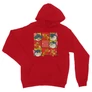 Piros Tom és Jerry unisex kapucnis pulóver - Retro