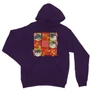 Sötétlila Tom és Jerry unisex kapucnis pulóver - Retro