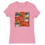 Világos rózsaszín Tom és Jerry női rövid ujjú póló - Retro