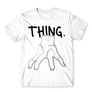 Kép 1/25 - Fehér Wednesday férfi rövid ujjú póló - Thing lineart